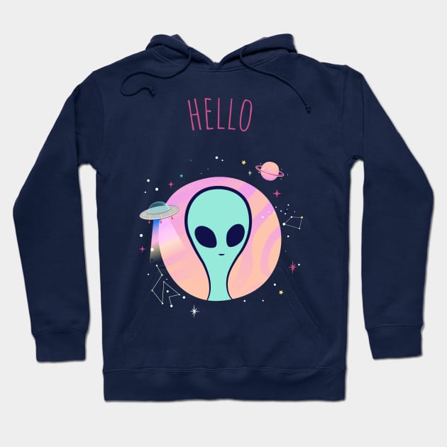 Alien Face Hoodie by Sabahmd